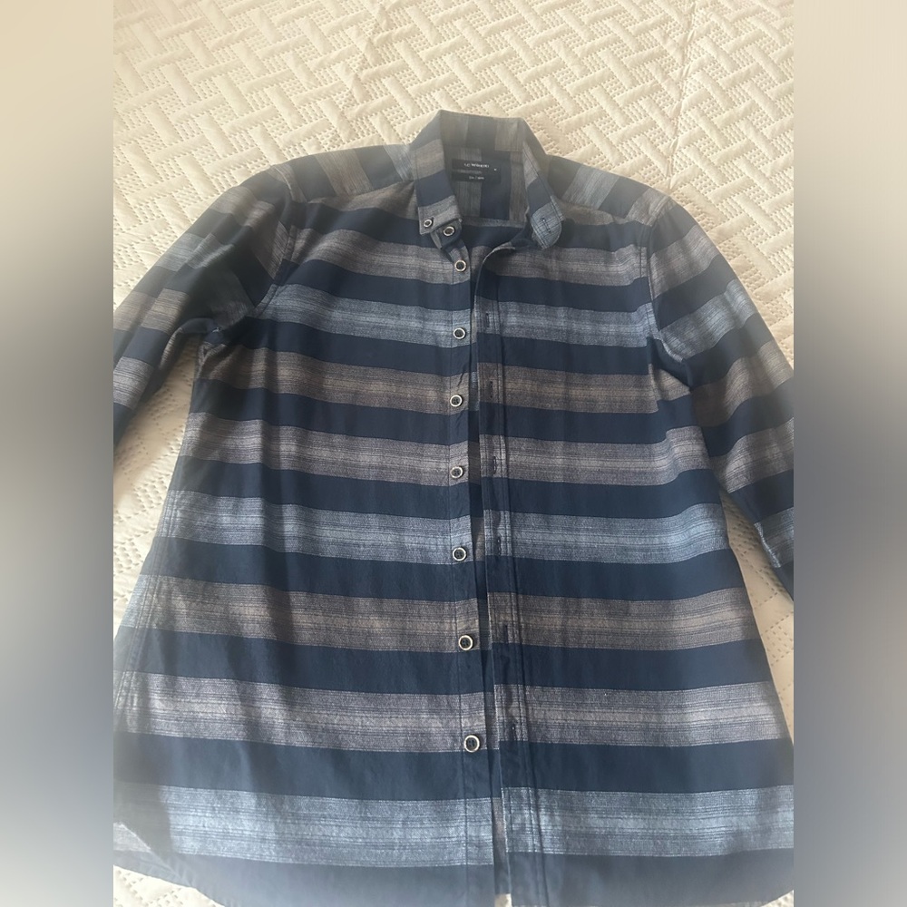 Striped Button-Up Shirt